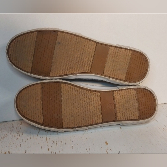 Nautica Blue Canvas Twist Bow Slip-on Loafers Size 10 Shoes Casual Preppy Resort - Picture 8 of 10